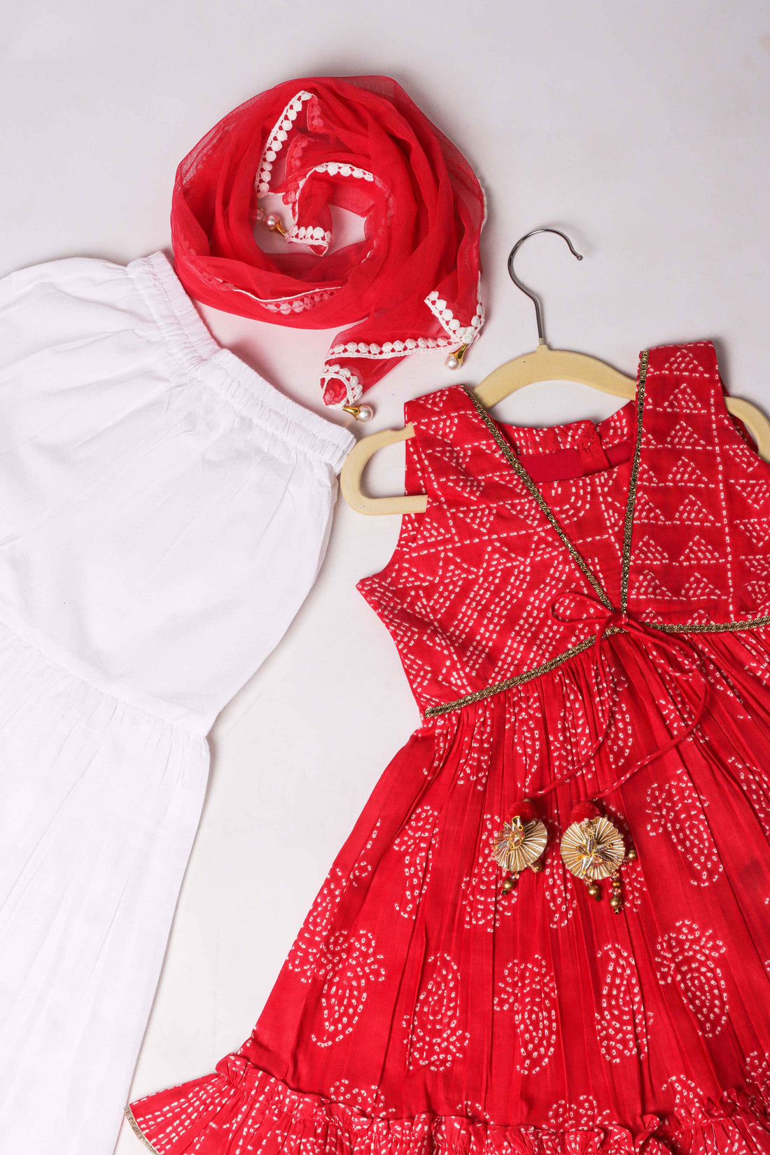 Red Charm Festive Gown Set