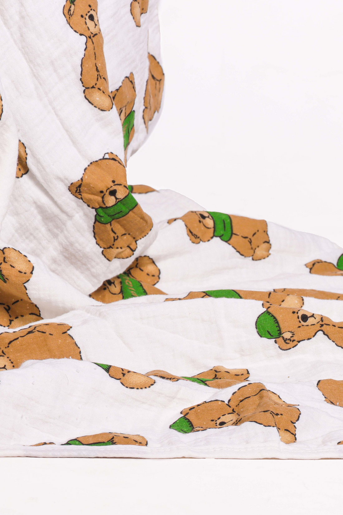 Teddy Bear Muslin Wrapper for Babies