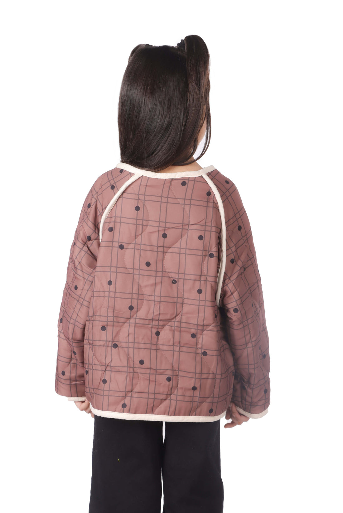 Plaid Quilted Jacket with Pockets