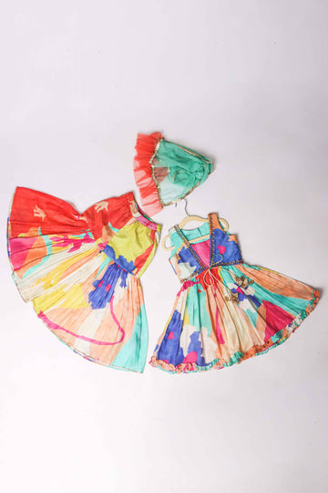 Rainbow Delight Skirt and Blouse Ethnic Set